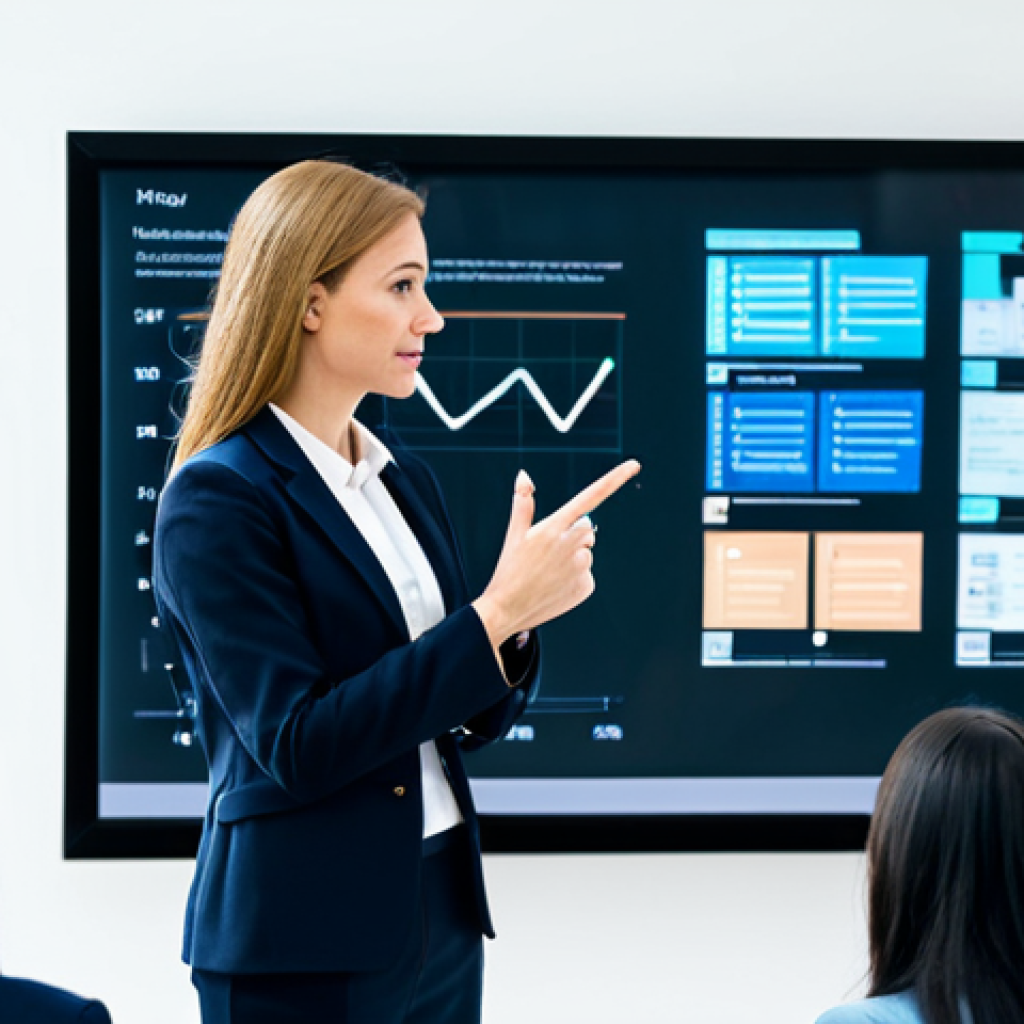 A professional female instructor, fully clothed in a modest business suit, confidently presenting complex yet clearly organized information on a transparent interactive display in a modern, brightly lit university lecture hall. Students, fully clothed in appropriate attire and professional dress, are actively engaged, showing understanding and focused attention. The scene emphasizes clarity and a strong foundation in learning. High-quality professional photography, perfect anatomy, correct proportions, natural pose, well-formed hands, proper finger count, natural body proportions, safe for work, appropriate content, fully clothed, professional, family-friendly.
