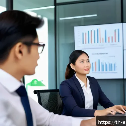 Home 31 커뮤니케이션 기술을 통한 참여 증대 - A professional office meeting scene in Bangkok with diverse Thai colleagues actively engaged in deep...
